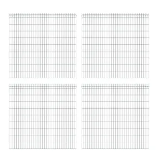 Kit 4 panneaux grillagés 200 x 193 cm pour clôture
