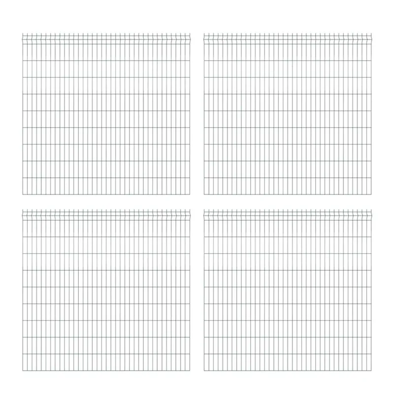 Kit 4 panneaux grillagés 200 x 193 cm pour clôture