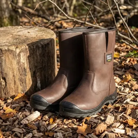 Box bottes sécurité Alaska S3 cuir marron - embout acier