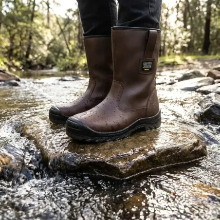 Box bottes sécurité Alaska S3 cuir marron - embout acier