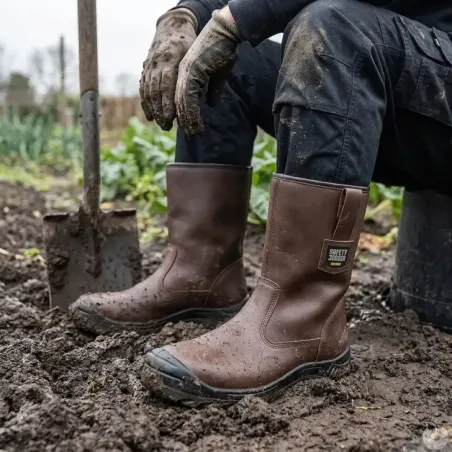 Box bottes sécurité Alaska S3 cuir marron - embout acier