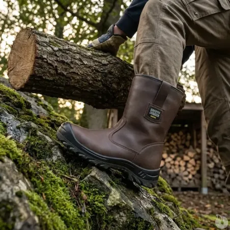 Box bottes sécurité Alaska S3 cuir marron - embout acier