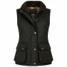 Gilet Haxby Walker & Hawkes vert coton ciré femme
