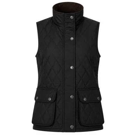 Gilet Haxby Walker & Hawkes vert coton ciré femme