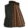 Gilet Haxby Walker & Hawkes vert coton ciré femme