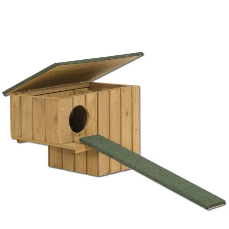 Nichoir chicane bois pour canards et sarcelles