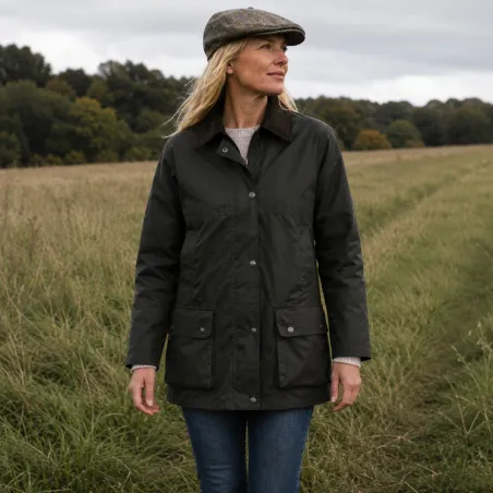 Veste femme Walker and Hawkes Kirkstall vert ciré
