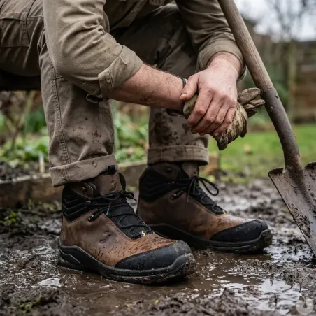Chaussures sécurité Modulo Lea S3S cuir marron - Élevage & Outdoor