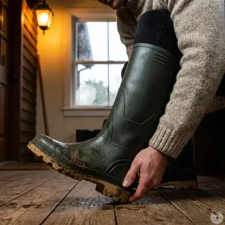 Bottes PVC vertes 41-46 pour élevage et extérieur