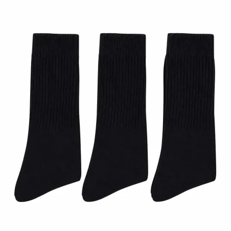 Lot de 3 paires de chaussettes mi-hautes noires 39-46