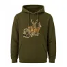 Sweat capuche kaki Bartavel® scène grands animaux