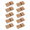 10 tapettes à souris en bois 4,8x9,7 cm - piège réutilisable