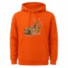 Sweat capuche Bartavel® grands animaux orange