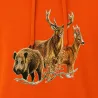 Sweat capuche Bartavel® grands animaux orange