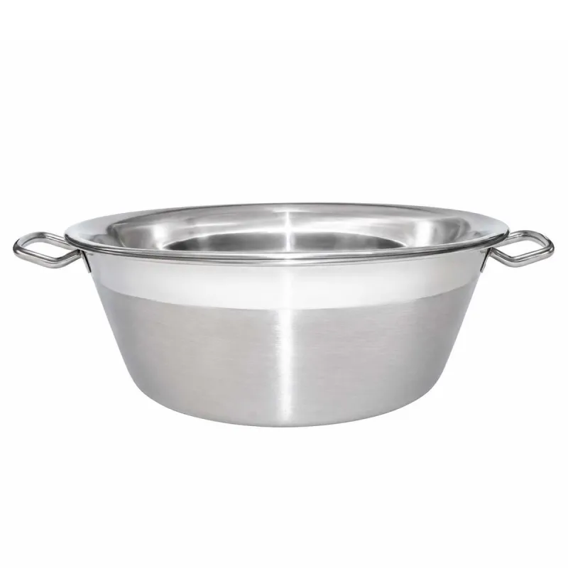 Bassine inox 38 cm pour confitures et graisses 9L