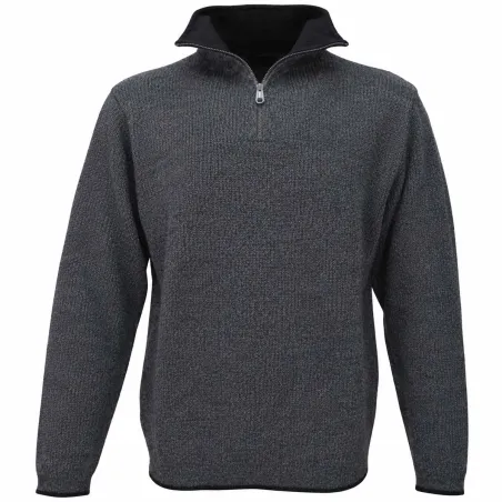 Pull camionneur gris Carmel - 70% acrylique 30% laine