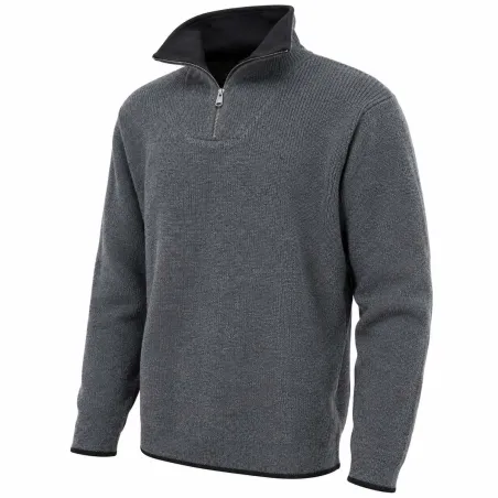 Pull camionneur gris Carmel - 70% acrylique 30% laine
