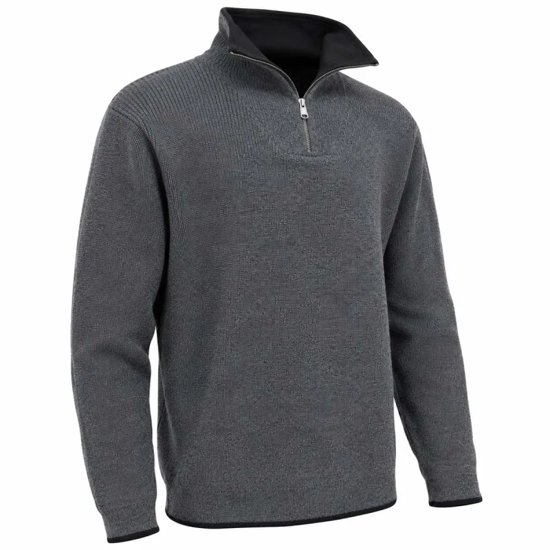 Pull camionneur gris Carmel - 70% acrylique 30% laine