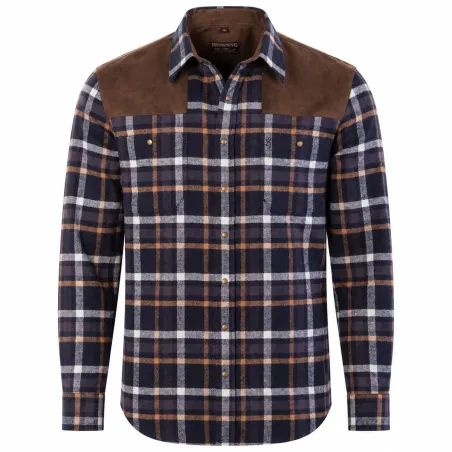 Chemise Browning Francis Bleu - Chasse Hiver Coton