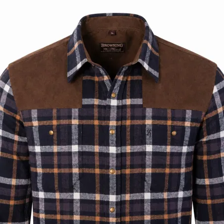 Chemise Browning Francis Bleu - Chasse Hiver Coton
