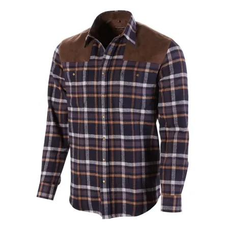 Chemise Browning Francis Bleu - Chasse Hiver Coton