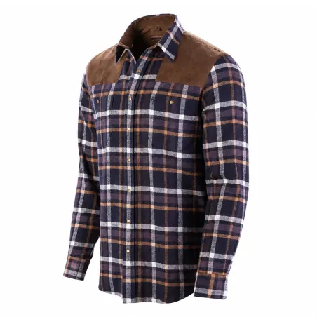 Chemise Browning Francis Bleu - Chasse Hiver Coton