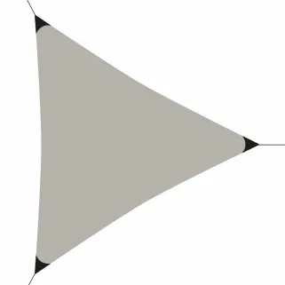 Voile d'ombrage triangulaire taupe 360x360 cm - UPF 50+