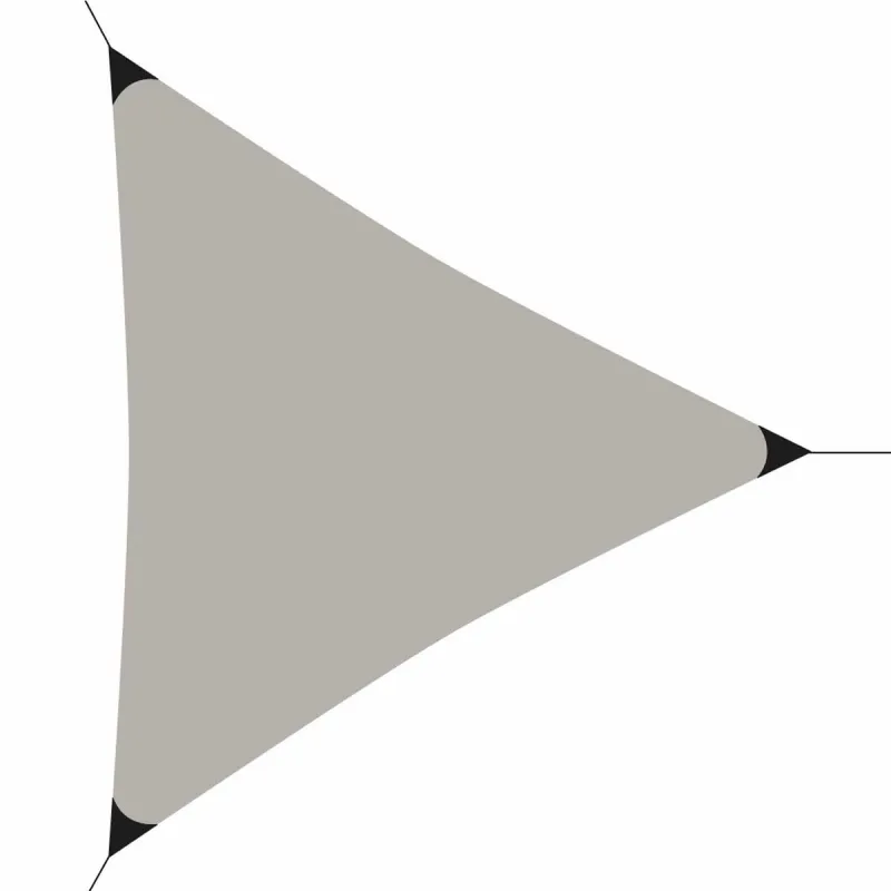 Voile d'ombrage triangulaire taupe 360x360 cm - UPF 50+