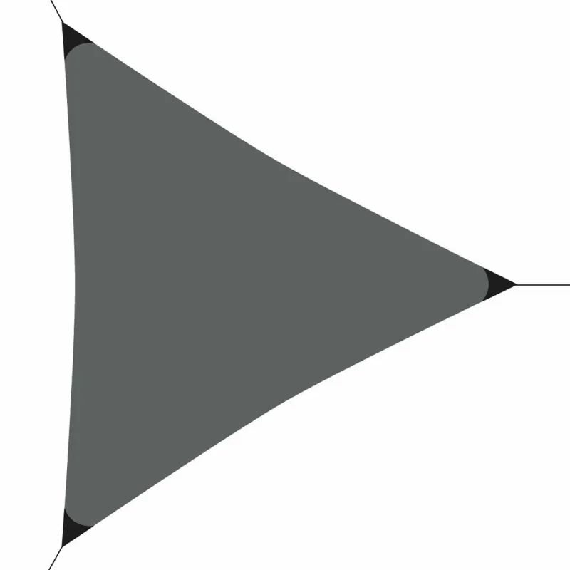 Voile d'ombrage triangulaire gris 360x360 cm - UPF 50+