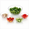 Lot 5 saladiers verre - 1 grand + 4 petits formats