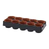 10 pots de semis en polystyrène - 28,5x11,8cm - Ø5cm
