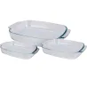 Lot 3 plats four en verre trempé 2L/2,7L/3,8L