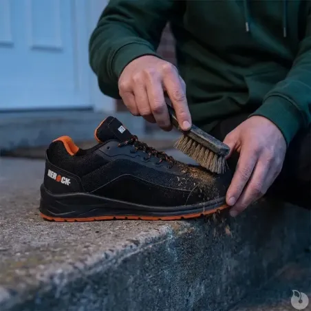 Chaussures sécurité Leno S1P SRC - Noir/Orange - Homme