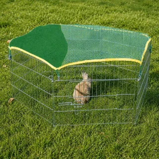 Enclos hexagonal sécurisé pour chiots ou rongeurs