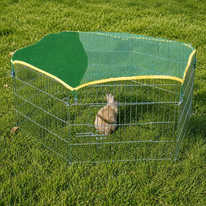 Enclos hexagonal sécurisé pour chiots ou rongeurs