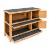 Clapier bois 2 étages pour lapins 136x50x92 cm