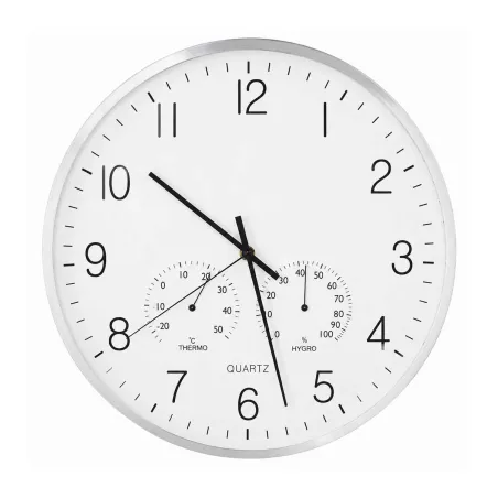 Horloge 3 cadrans alu | Heure, température, humidité