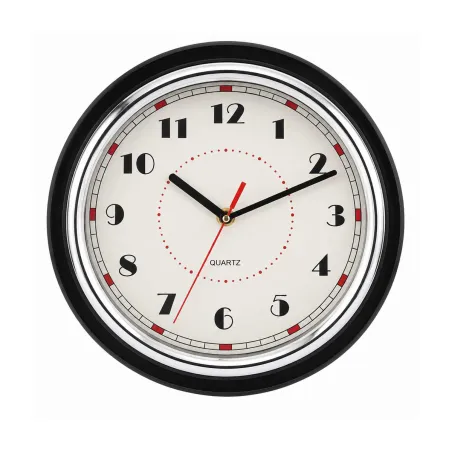 Horloge murale noire et argent Ø30 cm - Design & lisible