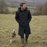 Manteau long Waxstock navy Walker & Hawkes M à 3XL