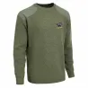 Pull chasse brodé sanglier - Taille S - Kaki