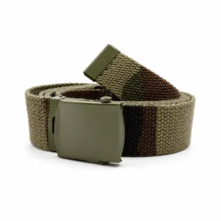 Ceinture toile US 130 cm Percussion® - Réglable kaki/noir/camo