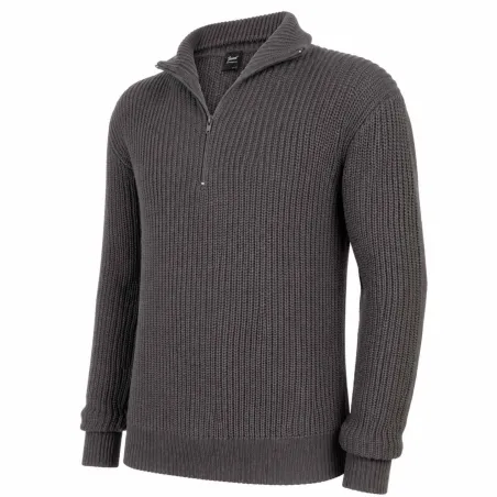 Pull homme Brandit® col camionneur anthracite zippé