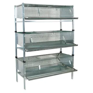 Kit 3 cages compactes pour cailles pondeuses 100x50x180cm