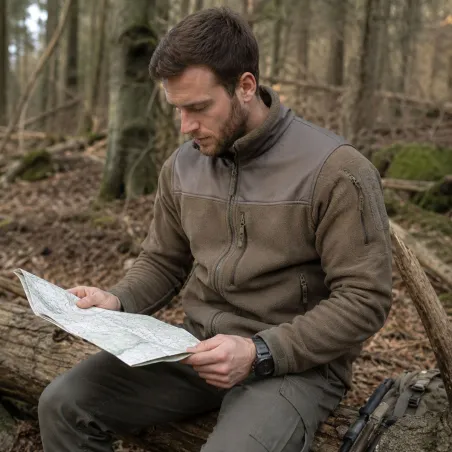 Veste polaire tactique Alpha 420g/m² 5 poches éleveur