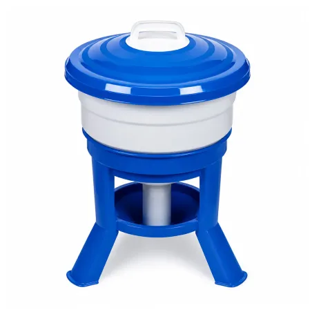 Kit 30L Mangeoire & Abreuvoir Volailles - Bleu/Rouge/Blanc