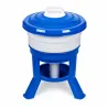 Kit 30L Mangeoire & Abreuvoir Volailles - Bleu/Rouge/Blanc