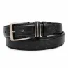 Ceinture noire synthétique 125 cm - Boucle métal résistante