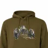Sweat capuche 3 sangliers kaki - M à 3XL Bartavel®