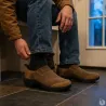 Sabots Montana cuir suédé chocolat/taupe 39-46