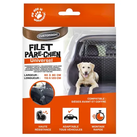 Filet de sécurité auto universel pour chiens 60-120 cm